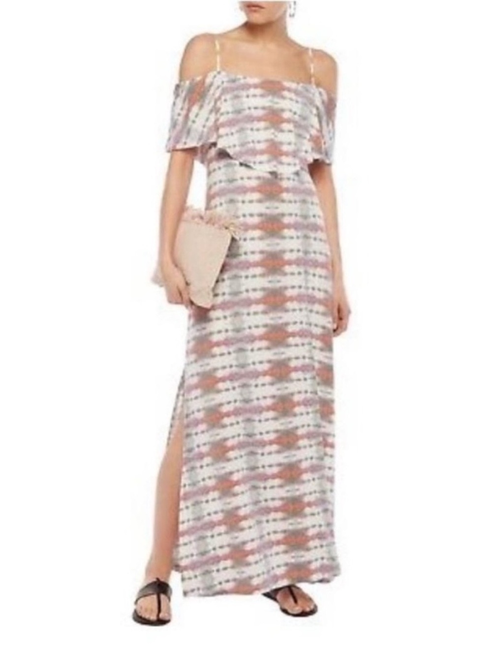 TART Tacita Off Shoulder Tie Dye Maxi Dress W/ Spaghetti
Adjustable Strap S